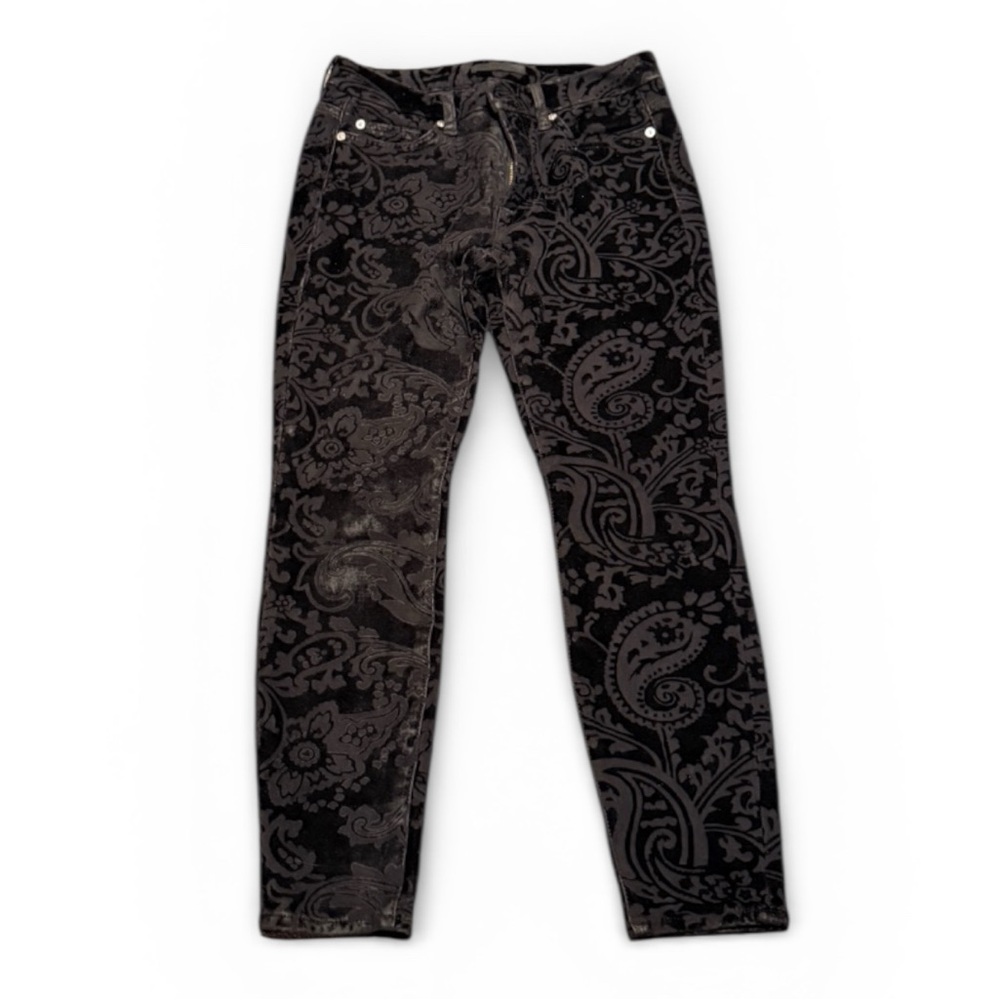 Seven for all mankind velvet patterned damask pants